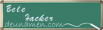 Bele Hacker Visitenkarte